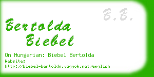 bertolda biebel business card